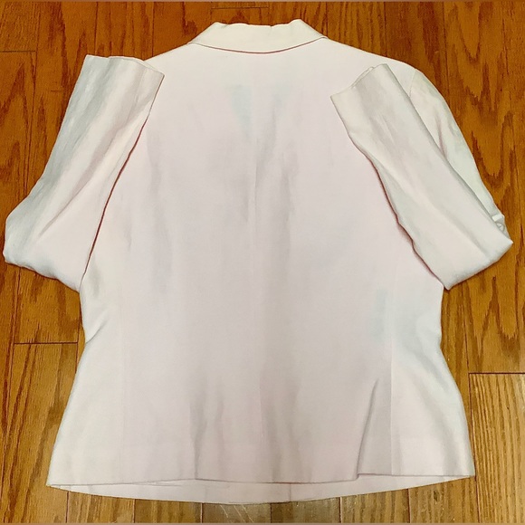 Women’s 10 Petite Lauren Ralph Lauren Light Pink Silk Linen Blend Blazer Jacket - Picture 7 of 13